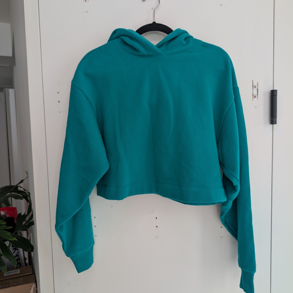 ALO Yoga Women's Bae Cropped Hoodie - Spruce Green XS